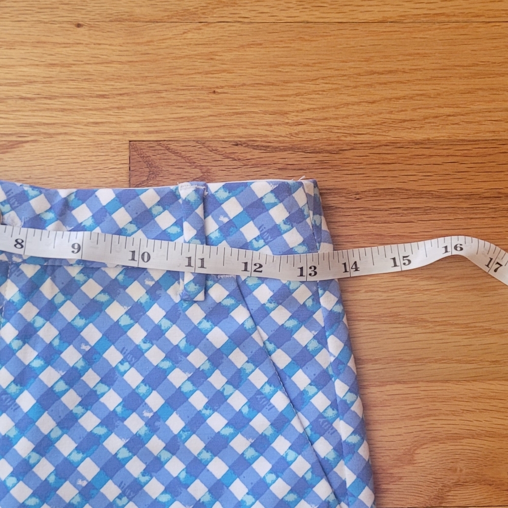 Lilly Pulitzer Gretchen Boca Blue Double Checking Shorts - Picture 9 of 13
